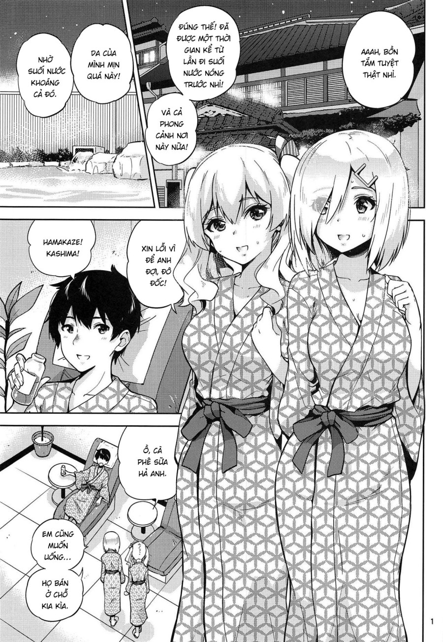 Kashima và Hamakaze ở suối nước nóng 
