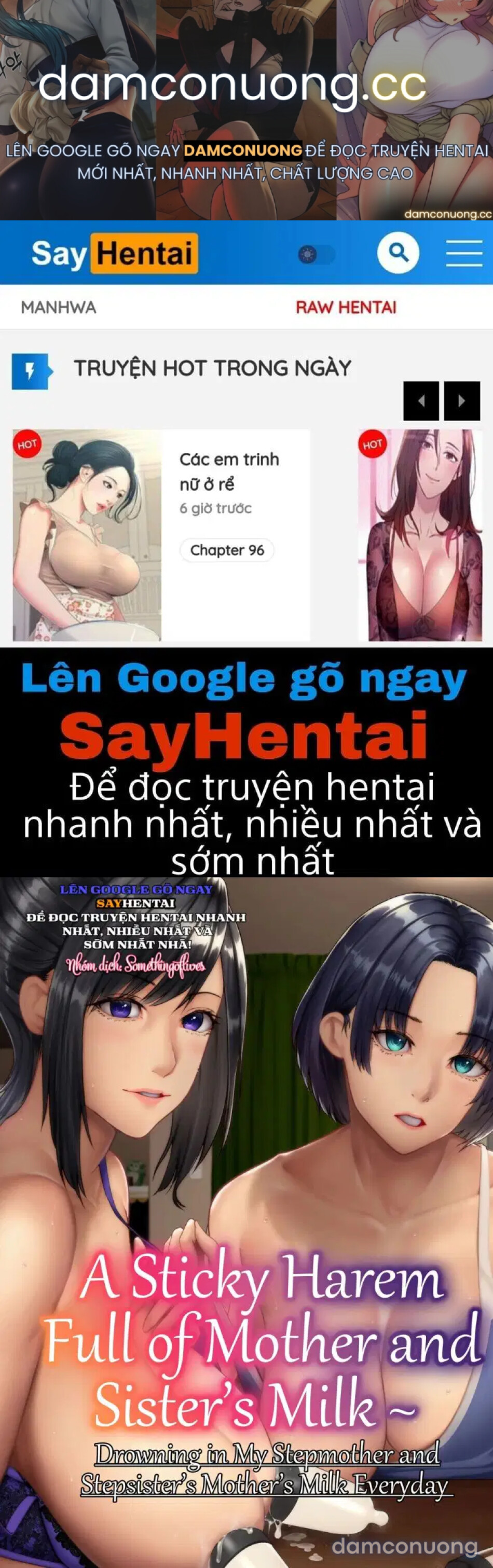 Hậu cung dính đầy sữa mẹ và chị gái ~ Đắm chìm trong sữa mẹ kế và chị kế mỗi ngày 