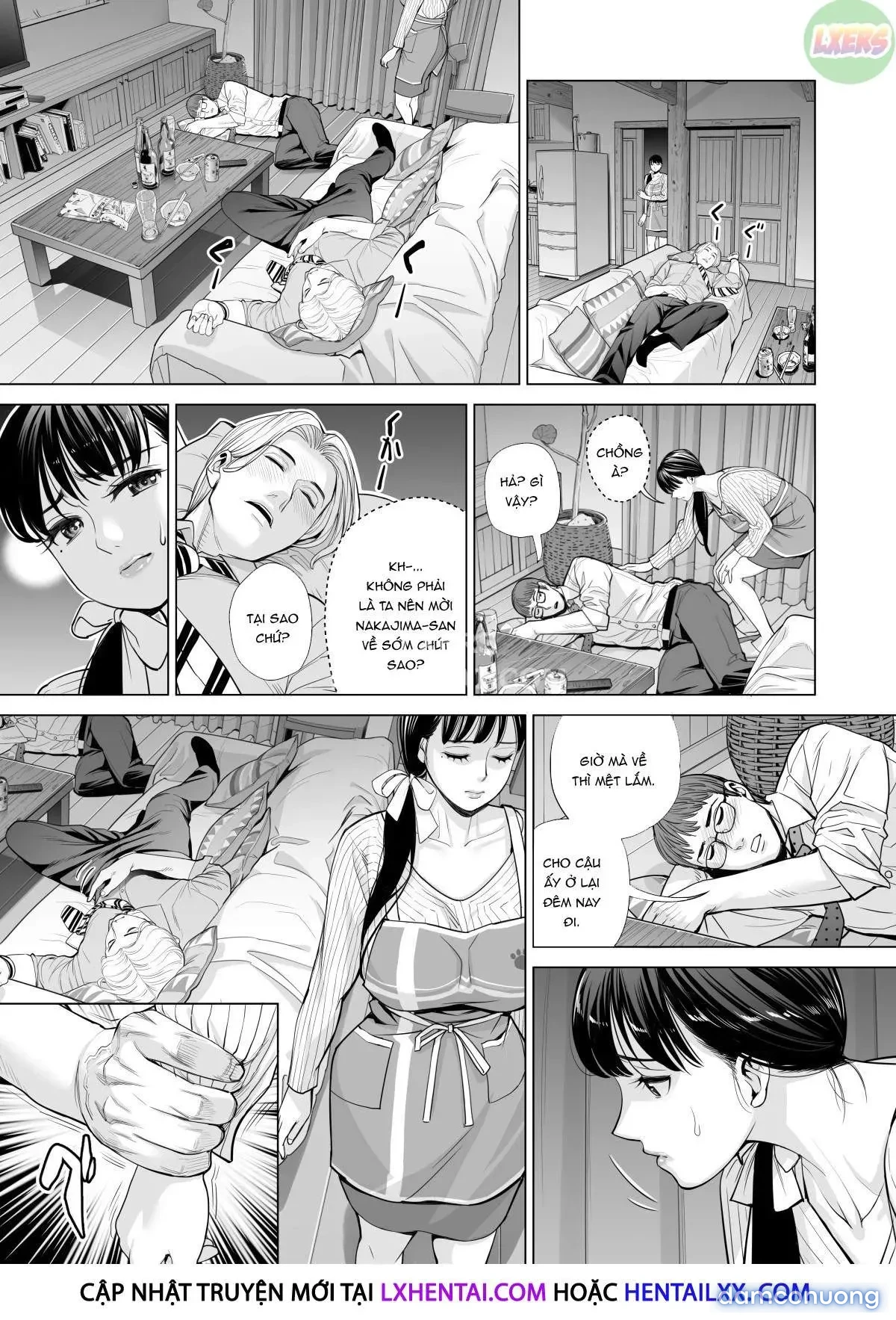 A Housewife Stolen By A Coworker Besides Her Blackout Drunk Husband [Tsukiyo No Midare Zake (Zenpen) Moonlit Intoxication; Tsukiyo No Midare Zake (Kouhen) Moonlit Intoxication] 