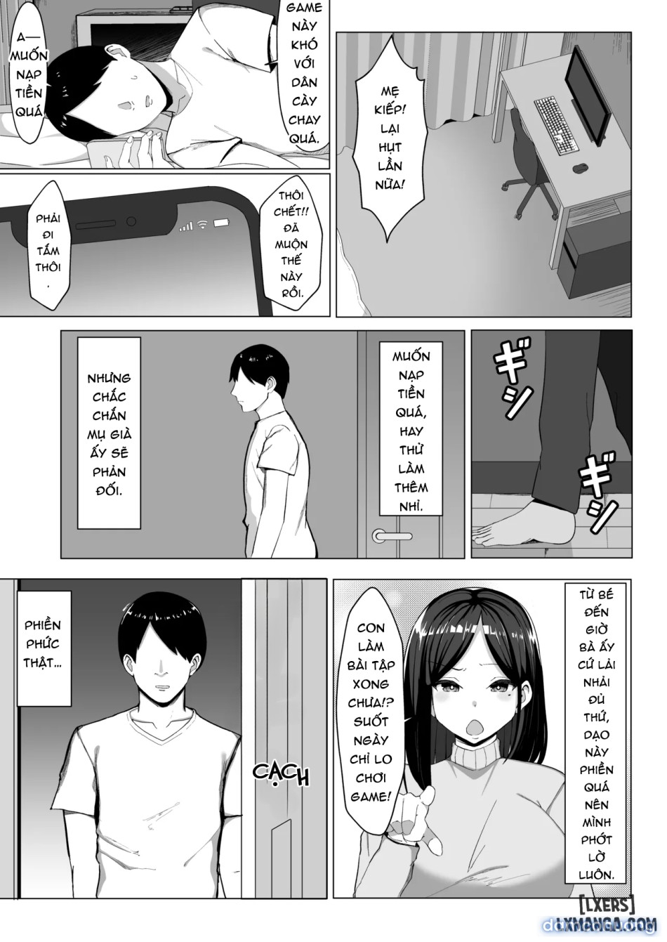 Kaa-chan to Sex Shinai to Derarenai Heya ~Kuchiurusai Haha to Hankouki no Ore~ 