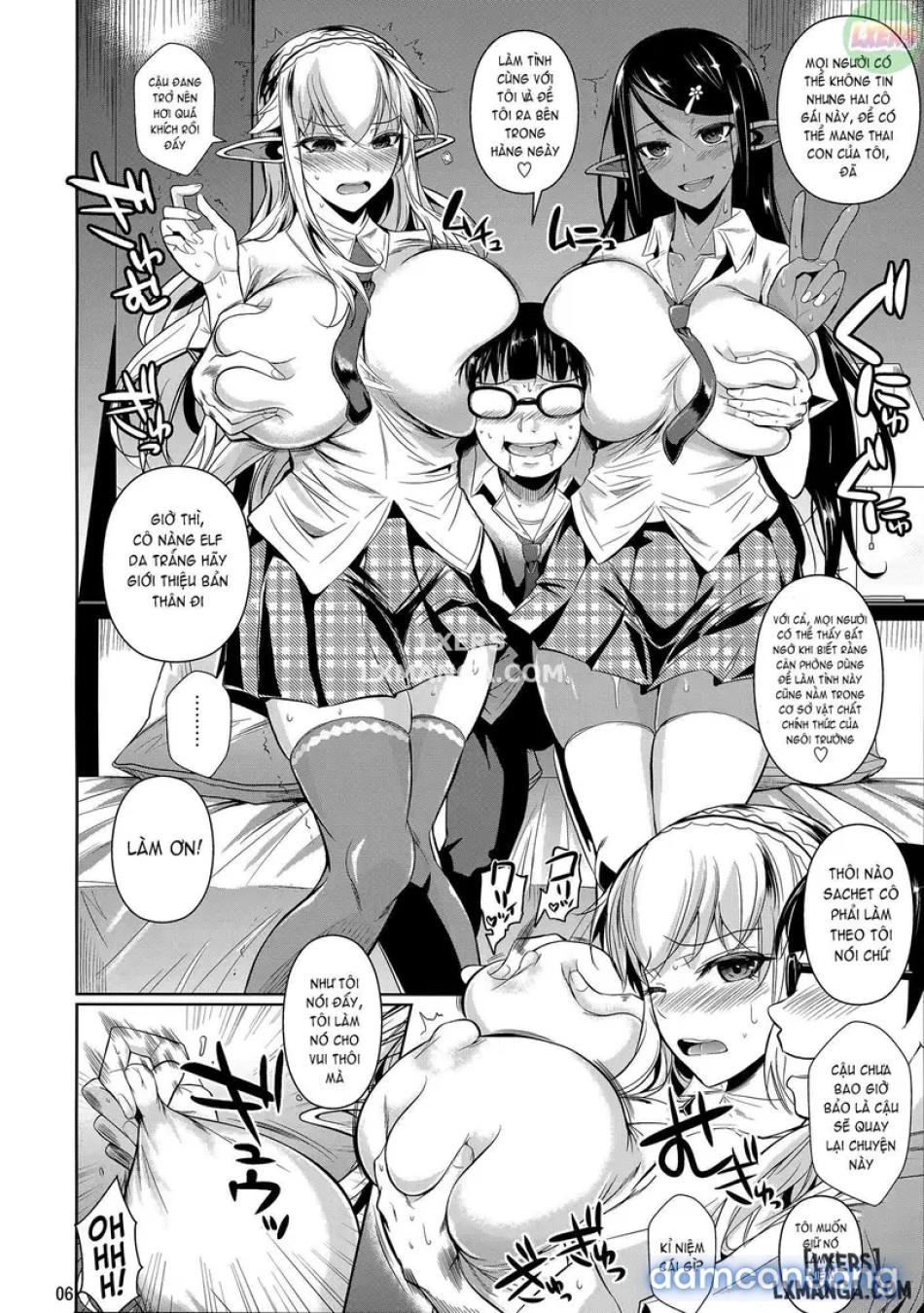 High Elf × High School Shiro × Kuro 